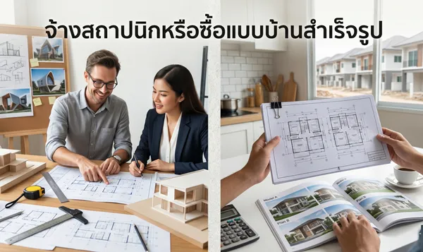 จ้างสถาปนิกหรือซื้อแบบสำเร็จรูป